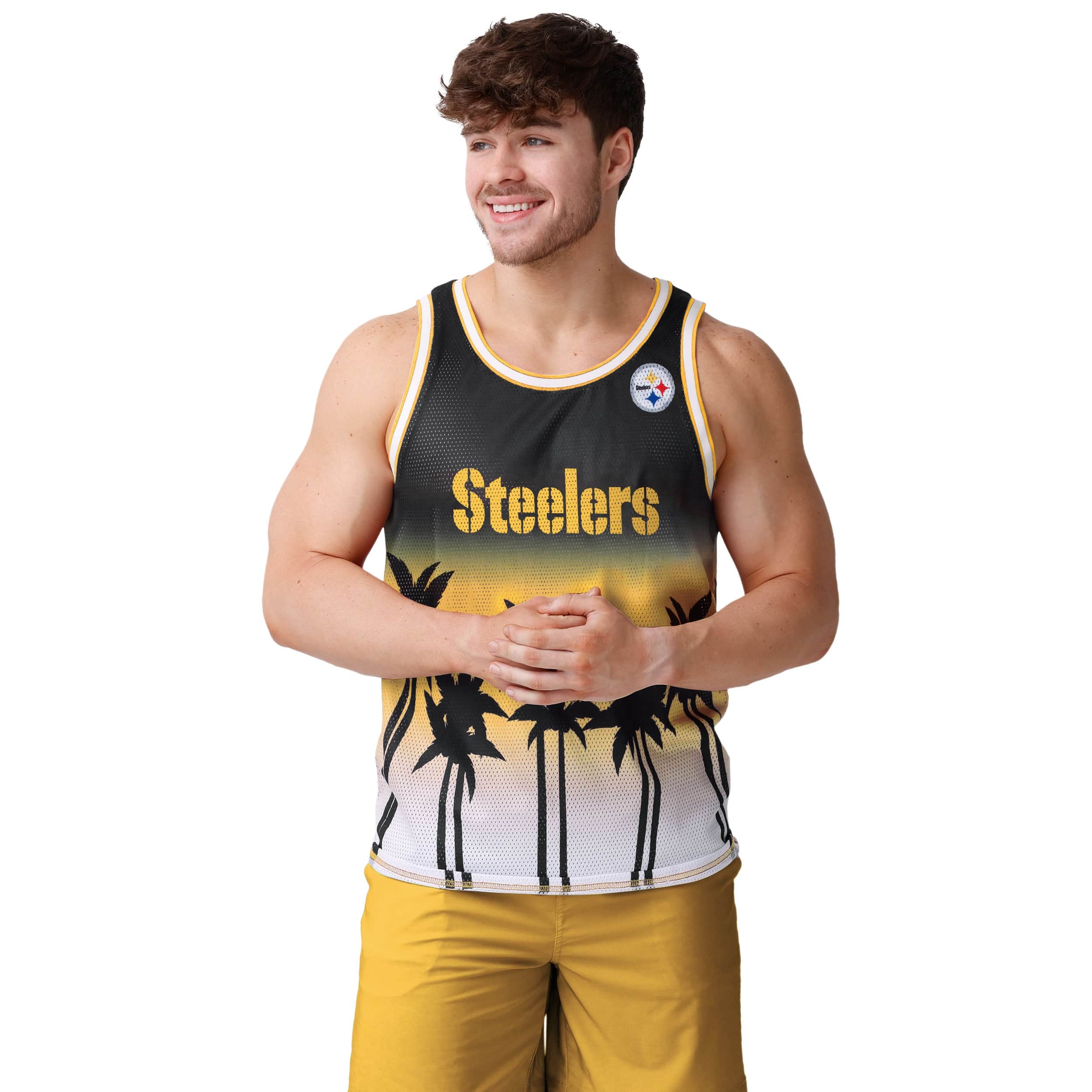 Pittsburgh Steelers Sleeveless Jersey Tank Top Basketball NFL Mens Sz Large