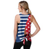 Chicago Cubs MLB Womens Americana Tie-Breaker Sleeveless Top