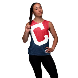 Cleveland Guardians MLB Womens Strapped V-Back Sleeveless Top