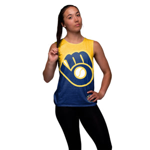 Milwaukee Brewers MLB Womens Strapped V-Back Sleeveless Top