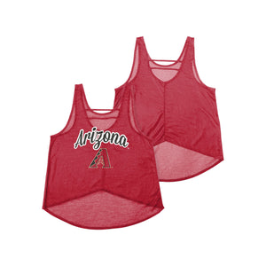 Arizona Diamondbacks MLB Womens Burn Out Sleeveless Top