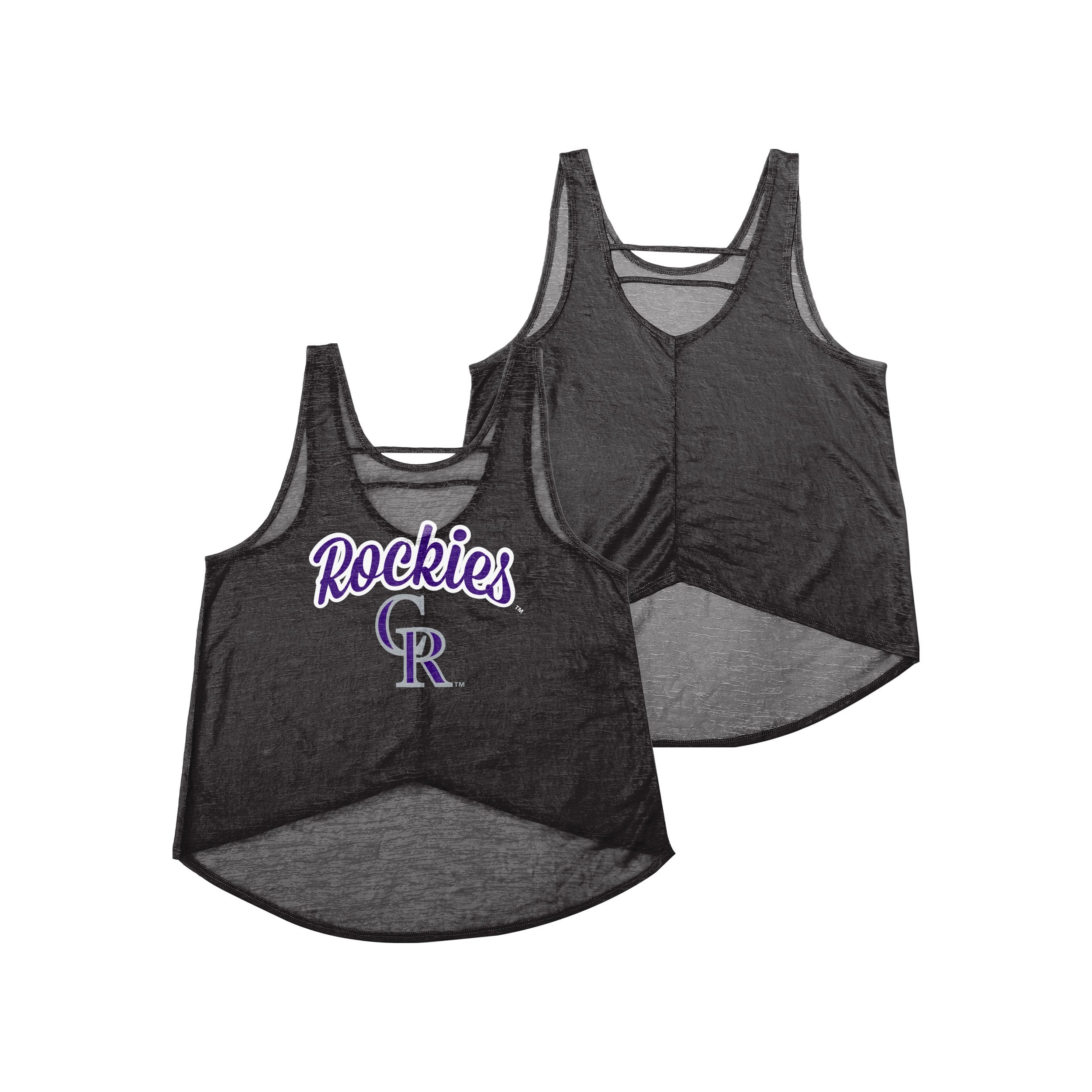 Colorado Rockies MLB Womens Burn Out Sleeveless Top