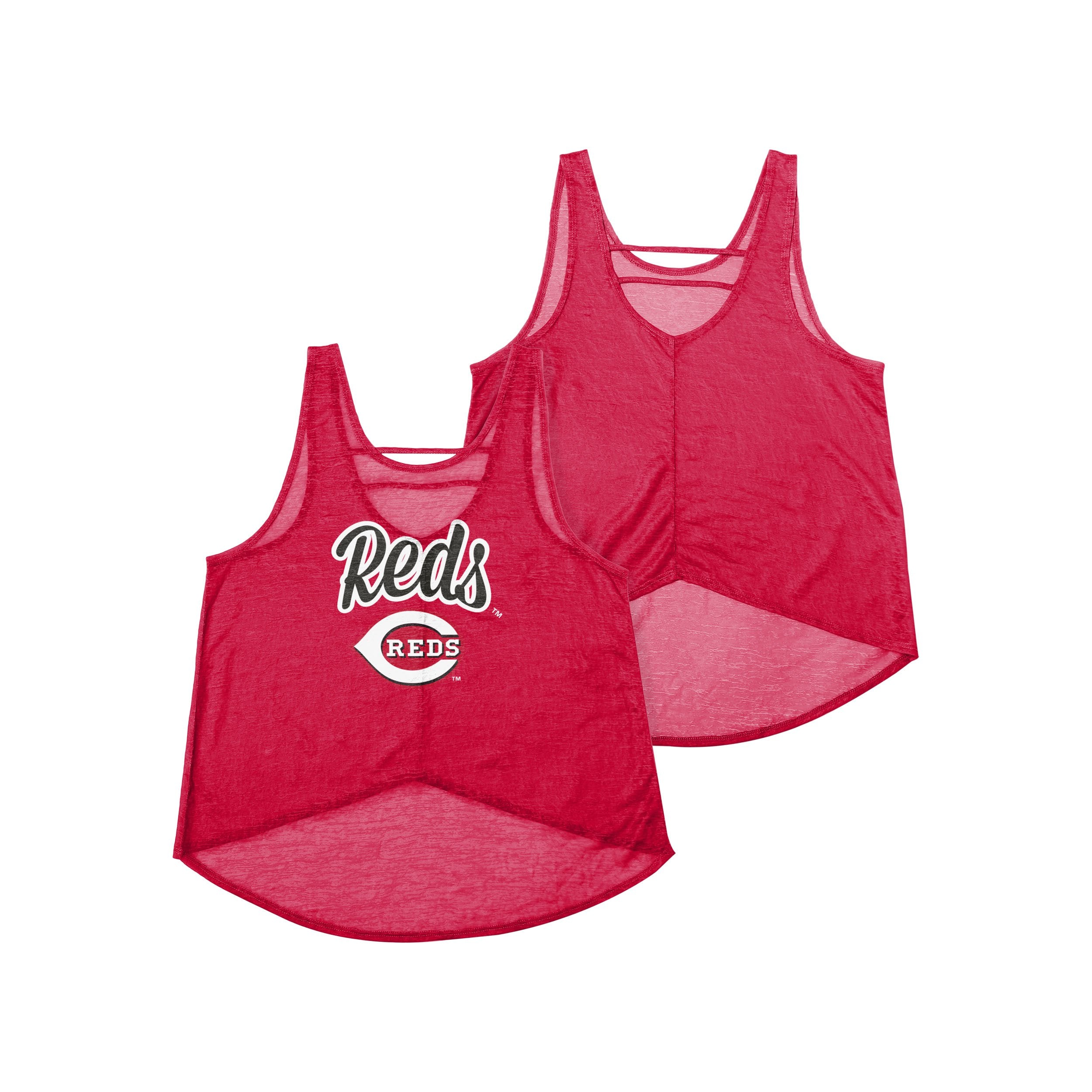 FOCO Cincinnati Reds Womens Tie-Breaker Sleeveless Top, Size: M