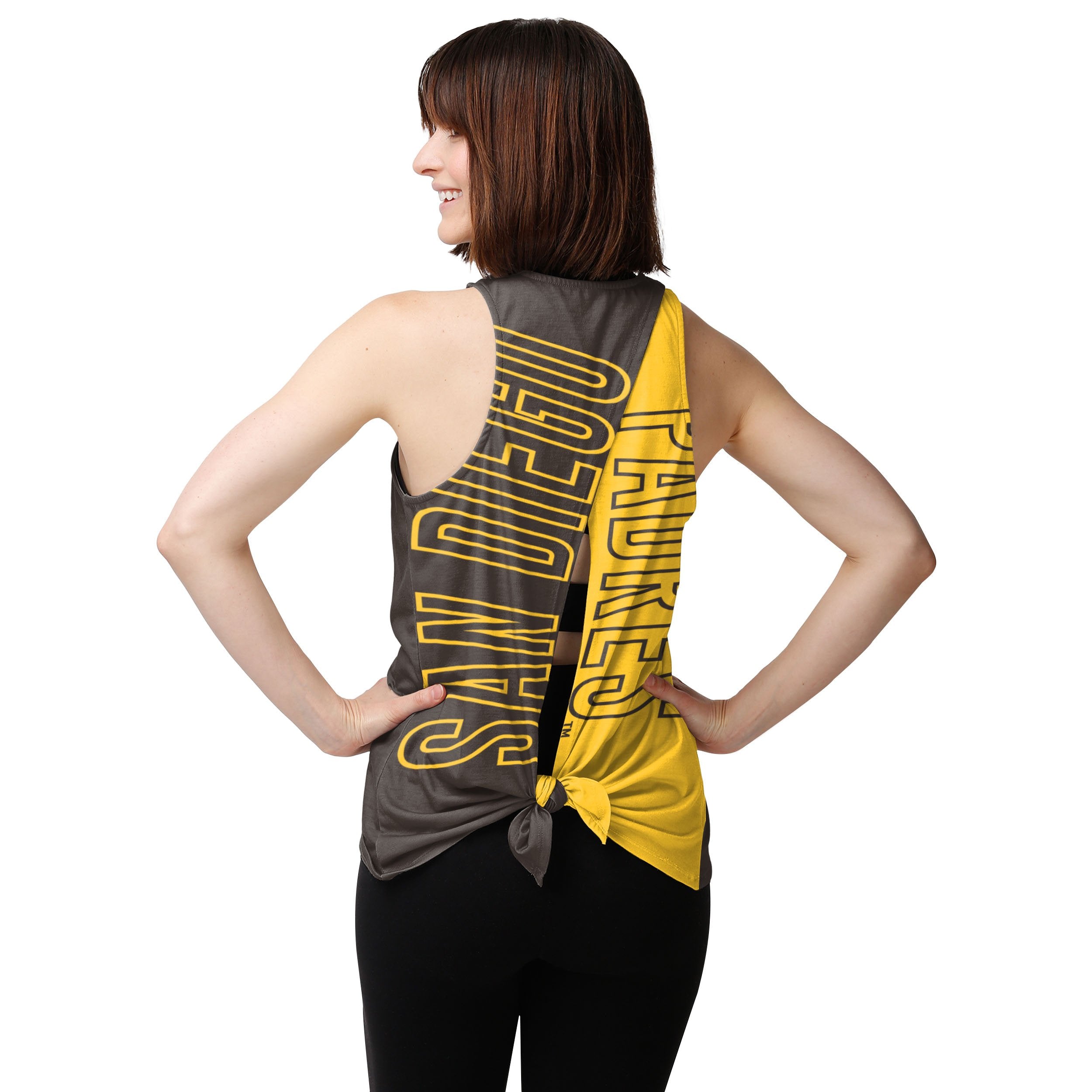 San Diego Padres Womens Americana Tie-Breaker Sleeveless Top - S