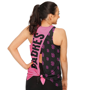 San Diego Padres MLB Womens Highlights Tie-Breaker Sleeveless Top
