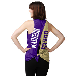 James Madison Dukes NCAA Womens Tie-Breaker Sleeveless Top