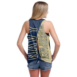 Navy Midshipmen NCAA Womens Tie-Breaker Sleeveless Top