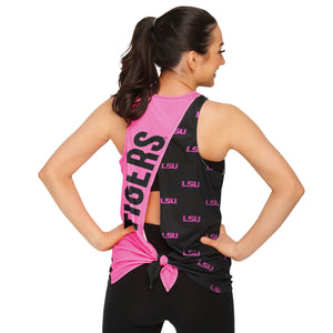 LSU Tigers NCAA Womens Highlights Tie-Breaker Sleeveless Top