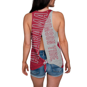 Alabama Crimson Tide NCAA 2020 Football National Champions Womens Colorblock Tie-Breaker Sleeveless Top
