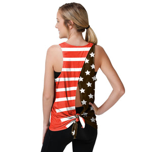 Cleveland Browns NFL Womens Original Americana Tie-Breaker Sleeveless Top