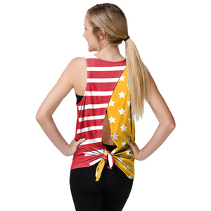 Kansas City Chiefs NFL Womens Americana Tie-Breaker Sleeveless Top