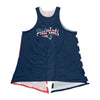 New England Patriots NFL Womens Americana Tie-Breaker Sleeveless Top