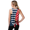 New England Patriots NFL Womens Americana Tie-Breaker Sleeveless Top