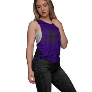 Baltimore Ravens NFL Womens Side-Tie Sleeveless Top