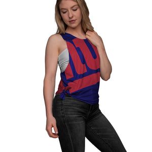 New York Giants NFL Womens Side-Tie Sleeveless Top