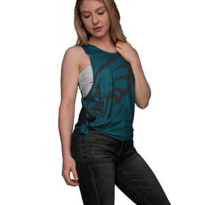 Philadelphia Eagles NFL Womens Side-Tie Sleeveless Top