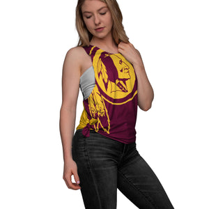 Washington Commanders NFL Womens Side-Tie Sleeveless Top