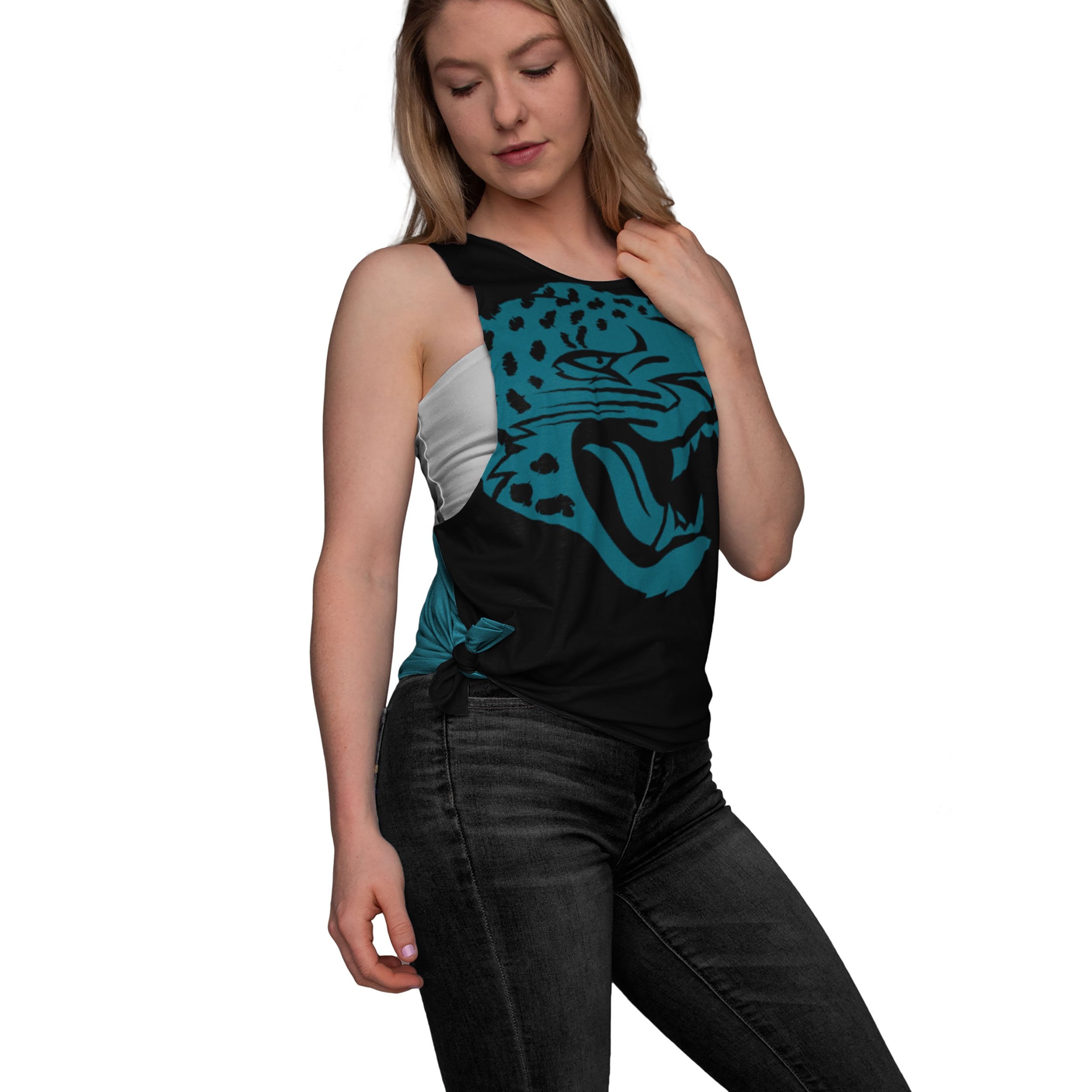 Jacksonville Jaguars NFL Womens Side-Tie Sleeveless Top