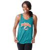 Miami Dolphins NFL Womens Burn Out Sleeveless Top