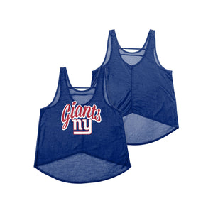 New York Giants NFL Womens Burn Out Sleeveless Top