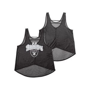 Las Vegas Raiders NFL Womens Burn Out Sleeveless Top