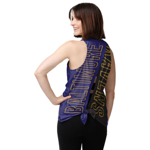 Baltimore Ravens NFL Womens Tie-Breaker Sleeveless Top
