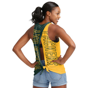 Green Bay Packers NFL Womens Tie-Breaker Sleeveless Top