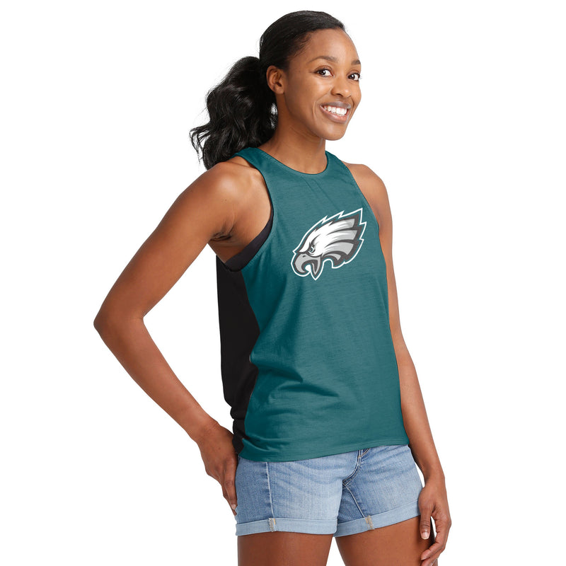 Philadelphia Eagles NFL Womens Highlights Tie-Breaker Sleeveless Top