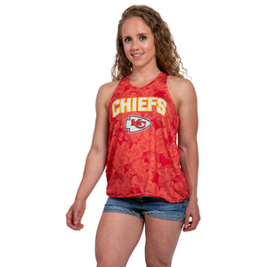 Kansas City Chiefs NFL Womens Hibiscus Twist Back Sleeveless Top