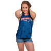 New England Patriots NFL Womens Hibiscus Twist Back Sleeveless Top