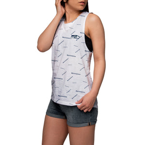 Seattle Seahawks NFL Womens Mini Wordmark Print Sleeveless Top