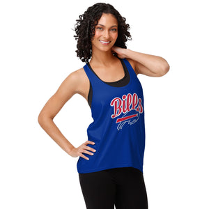 Buffalo Bills NFL Womens Wordmark Team Stripe Sleeveless Top