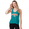 Miami Dolphins NFL Womens Wordmark Team Stripe Sleeveless Top