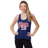 New York Giants NFL Womens Wordmark Team Stripe Sleeveless Top