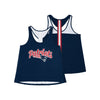 New England Patriots NFL Womens Wordmark Team Stripe Sleeveless Top