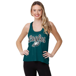 Philadelphia Eagles NFL Womens Wordmark Team Stripe Sleeveless Top