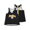 Pittsburgh Steelers NFL Womens Wordmark Team Stripe Sleeveless Top