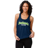 Seattle Seahawks NFL Womens Wordmark Team Stripe Sleeveless Top