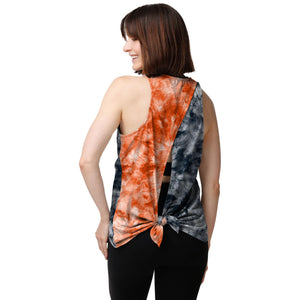 Chicago Bears NFL Womens Script Wordmark Tie-Dye Tie-Breaker Sleeveless Top