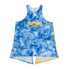 Los Angeles Chargers NFL Womens Script Wordmark Tie-Dye Tie-Breaker Sleeveless Top