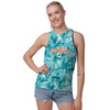 Miami Dolphins NFL Womens Script Wordmark Tie-Dye Tie-Breaker Sleeveless Top