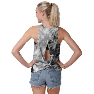 Las Vegas Raiders NFL Womens Script Wordmark Tie-Dye Tie-Breaker Sleeveless Top