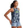 Seattle Seahawks NFL Womens Script Wordmark Tie-Dye Tie-Breaker Sleeveless Top