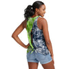 Seattle Seahawks NFL Womens Script Wordmark Tie-Dye Tie-Breaker Sleeveless Top
