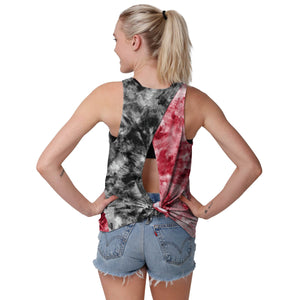 Tampa Bay Buccaneers NFL Womens Script Wordmark Tie-Dye Tie-Breaker Sleeveless Top