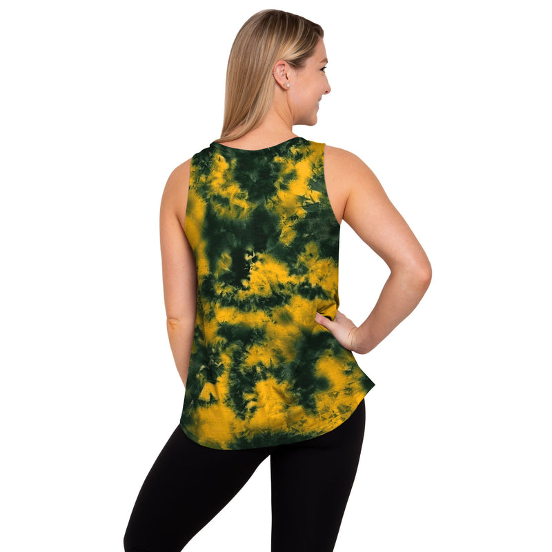 FOCO Green Bay Packers NFL Womens Wordmark Team Stripe Sleeveless Top