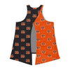 Cincinnati Bengals NFL Womens Wordmark Mini Print Tie-Breaker Sleeveless Top