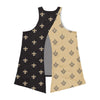 New Orleans Saints NFL Womens Wordmark Mini Print Tie-Breaker Sleeveless Top