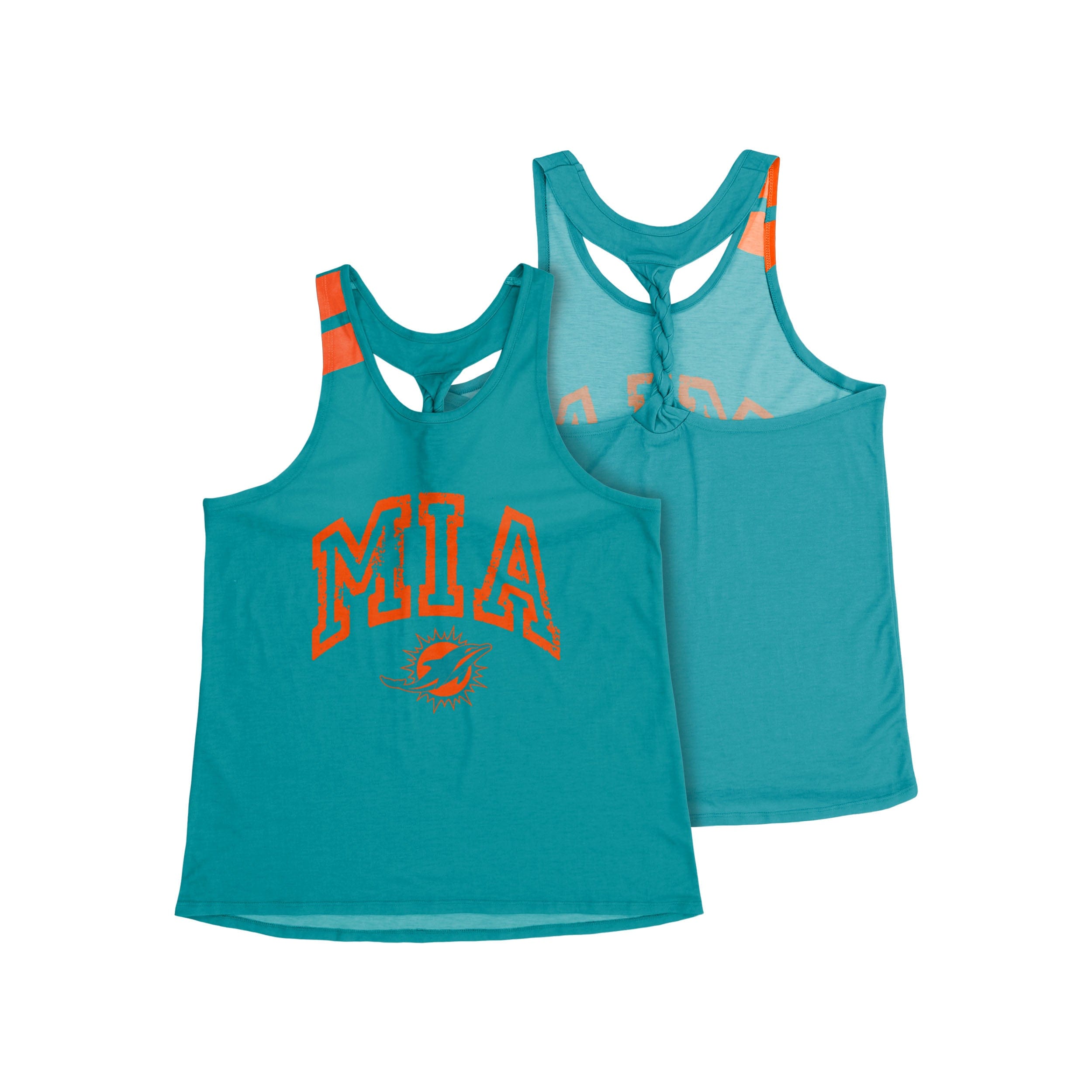 Miami Dolphins NFL Womens Team Twist Sleeveless Top