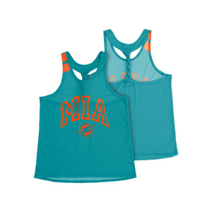 Miami Dolphins NFL Womens Team Twist Sleeveless Top